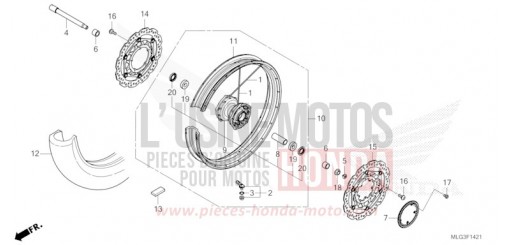ROUE AVANT (2) CRF1100D4N de 2022
